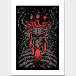 Design "Dark Aquarius" Red Posters and Art